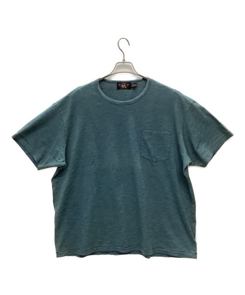 RRL（ダブルアールエル）RRL (ダブルアールエル) ポケットTシャツ ブルー サイズ:XXLの古着・服飾アイテム