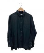universal tissuユニバーサルティシュ）の古着「オーバーサイズシャツ」｜ブラック