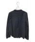 NIMES (ニーム) スタンドカラーパールボタンフライシャツ ブラック サイズ:FREE 未使用品：5800円