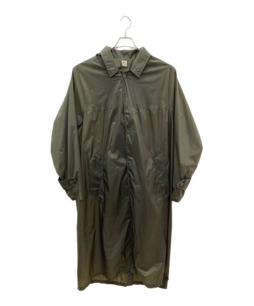 β MEN（ベータメン）β MEN (ベータメン) リップストップナイロンフーデッドコート グリーン サイズ:Mの古着・服飾アイテム