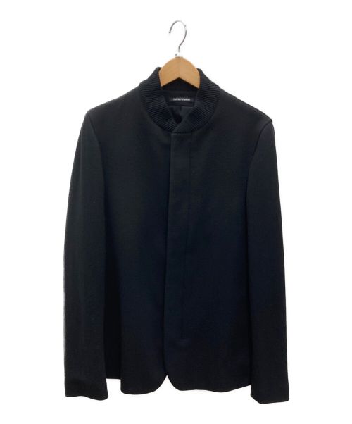 EMPORIO ARMANI（エンポリオアルマーニ）EMPORIO ARMANI (エンポリオアルマーニ) スタンドカラージャケット ブラック サイズ:48の古着・服飾アイテム