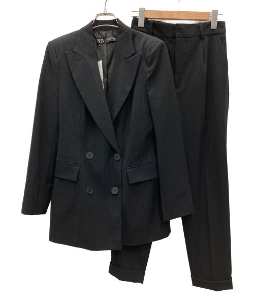 ZARA（ザラ）ZARA (ザラ) ダブルセットアップスーツ ブラック サイズ:M 未使用品の古着・服飾アイテム