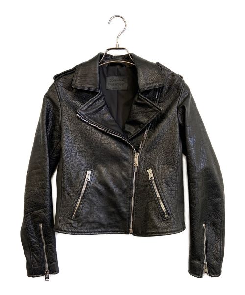 ALL SAINTS（オールセインツ）ALL SAINTS (オールセインツ) レザーライダースジャケット ブラック サイズ:36の古着・服飾アイテム