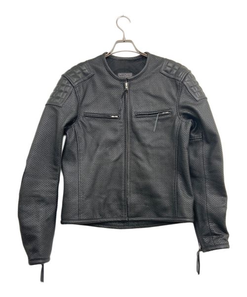 KADOYA（カドヤ）KADOYA (カドヤ) パンチングレザージャケット ブラック サイズ:LLの古着・服飾アイテム
