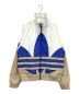 adidas Originals（アディダスオリジナル）の古着「トレフォイルウーブンナイロンジャケット」｜ベージュ×ブルー×ホワイト