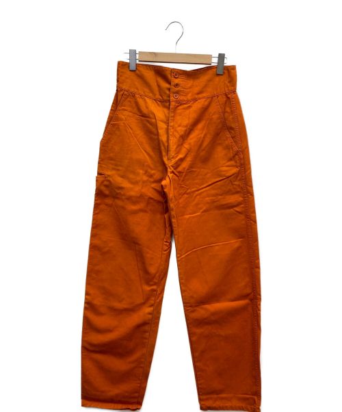 ISSEY MIYAKE（イッセイミヤケ）ISSEY MIYAKE (イッセイミヤケ) シンチバックハイウエストパンツ オレンジ サイズ:2の古着・服飾アイテム
