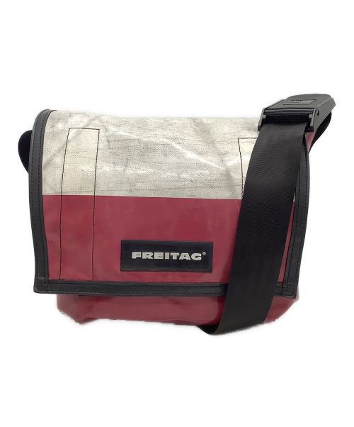 FREITAG（フライターグ）FREITAG (フライターグ) コンパクトメッセンジャーバッグ レッド×ホワイトの古着・服飾アイテム