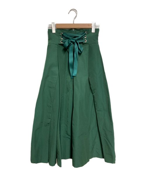 UN3D.（アンスリード）UN3D. (アンスリード) ミディスカート グリーン サイズ:Sの古着・服飾アイテム