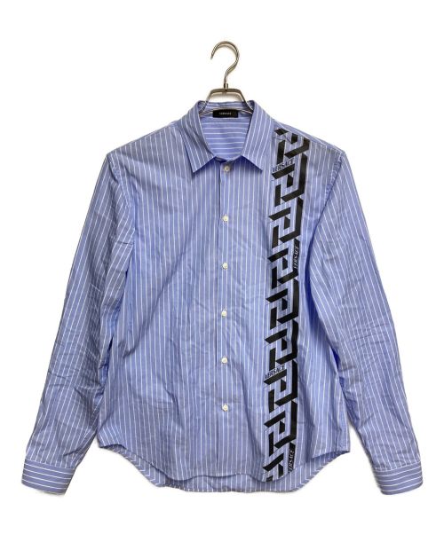 VERSACE（ヴェルサーチ）VERSACE (ヴェルサーチ) La Greca Shirt スカイブルー サイズ:41の古着・服飾アイテム