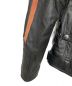 中古・古着 HARLEY-DAVIDSON (ハーレーダビッドソン) レザージャケット ブラック×オレンジ サイズ:L：16800円