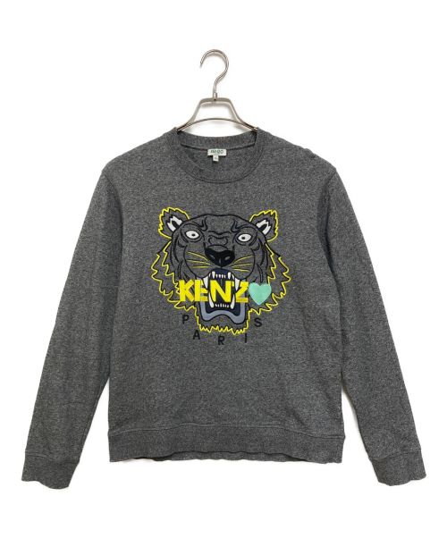 KENZO（ケンゾー）KENZO (ケンゾー) Tiger Classic Fit Sweatshirt グレー×イエロー サイズ:Mの古着・服飾アイテム