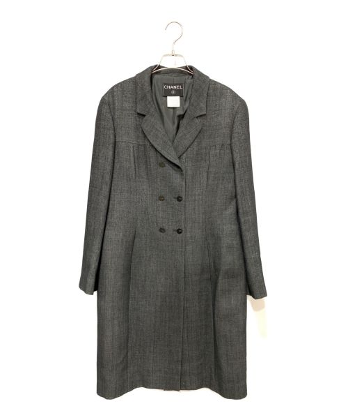 CHANEL（シャネル）CHANEL (シャネル) チェスターコート ブラック サイズ:Lサイズの古着・服飾アイテム