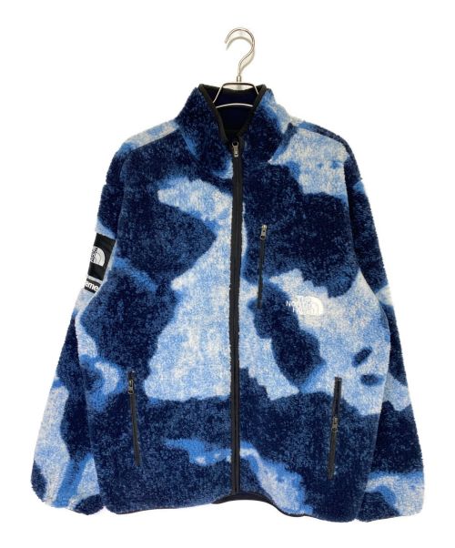 SUPREME（シュプリーム）THE NORTH FACE×Supreme (ザノースフェイス×シュプリーム) Bleached Denim Print Fleece Jacke ブルー サイズ:XLの古着・服飾アイテム