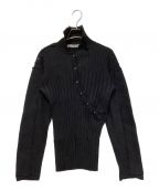 PERVERZEパーバーズ）の古着「Re-Cotton Multi Rib Sweater」｜ブラック