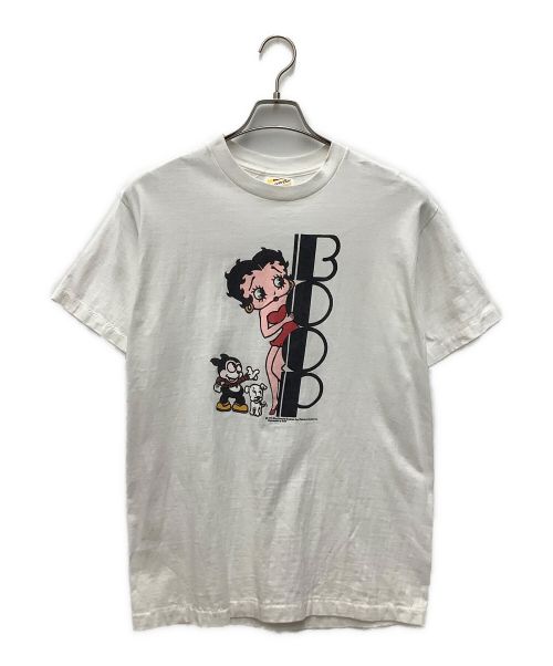BETTY BOOP（ベティー・ブープ）BETTY BOOP (ベティー・ブープ) 半袖カットソー 90S/USA製/コピーライト有/VINTAGE/古着 ホワイト サイズ:Mの古着・服飾アイテム