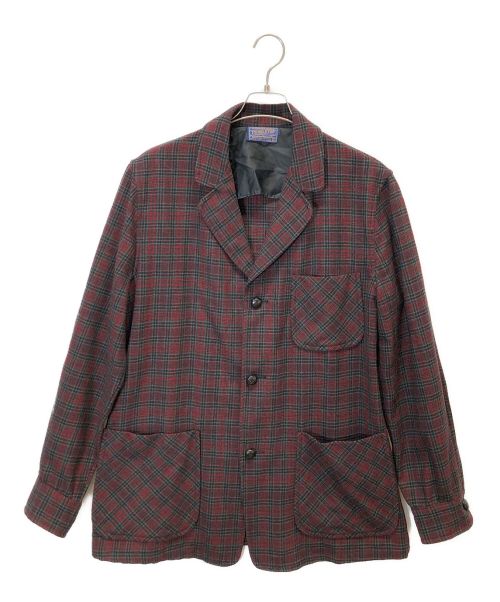PENDLETON（ペンドルトン）PENDLETON (ペンドルトン) ウールテーラードジャケット レッド サイズ:Mの古着・服飾アイテム
