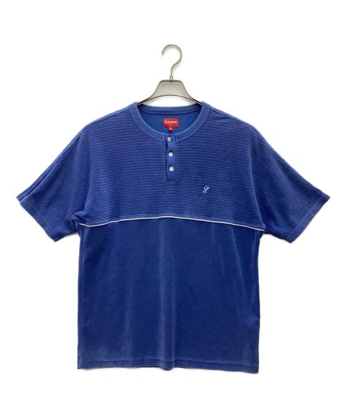 SUPREME（シュプリーム）SUPREME (シュプリーム) パイルヘンリーネックカットソー ブルー サイズ:Mの古着・服飾アイテム