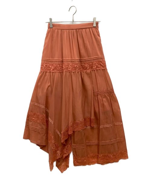 GRACE CONTINENTAL（グレースコンチネンタル）GRACE CONTINENTAL (グレースコンチネンタル) イレヘムレーススカート オレンジ サイズ:SIZE S (36) 未使用品の古着・服飾アイテム