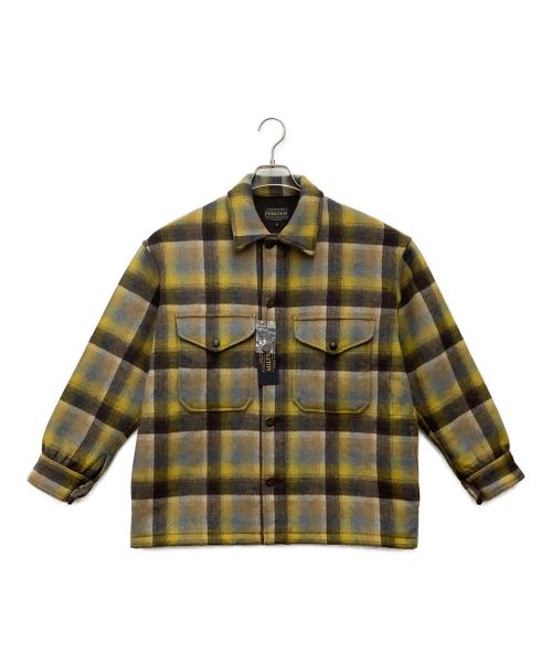 PENDLETON（ペンドルトン）PENDLETON (ペンドルトン) CPOシャツジャケット イエロー×ブラウン サイズ:SIZE M 未使用品の古着・服飾アイテム