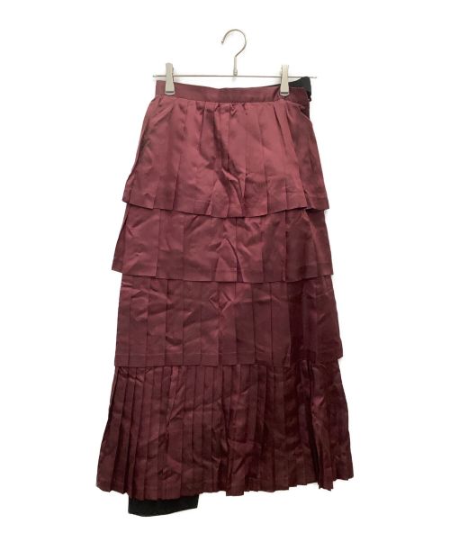 UN3D.（アンスリード）UN3D. (アンスリード) スカート ブラック×ボルドー サイズ:SIZE M (38)の古着・服飾アイテム