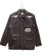 EL SOLITARIO-）の古着「カバーオール　Funris Worker Jacket x Ornamental Conifer」｜ブラック