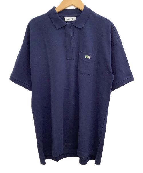 LACOSTE（ラコステ）LACOSTE (ラコステ) ルーズフィットストレッチピケポケットポロシャツ ネイビー サイズ:Sサイズの古着・服飾アイテム