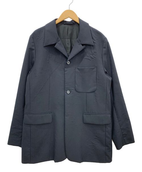 DAIRIKU（ダイリク）DAIRIKU (ダイリク) Open Collar Tairoed Jacket＆Deck Detail Wool Slacks ブラック サイズ:Fの古着・服飾アイテム