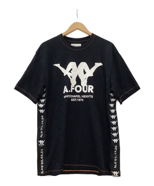 KAPPA（カッパ）KAPPA (カッパ) A.FOUR Labs (エーフォーラブス) Kappa　×A four labs　Tシャツ ブラック サイズ:Mサイズの古着・服飾アイテム
