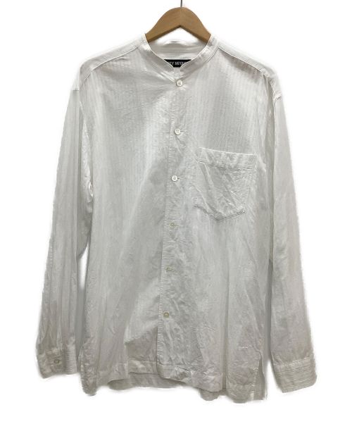 ISSEY MIYAKE（イッセイミヤケ）ISSEY MIYAKE (イッセイミヤケ) ノーカラーシャツ ホワイト サイズ:Sサイズの古着・服飾アイテム