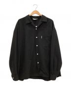 COOTIE PRODUCTIONSクーティープロダクツ）の古着「COOTIE PRODUCTIONS　T/W Sucker Open Collar L/S Shirt」｜ブラック