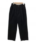 COOTIE PRODUCTIONSクーティープロダクツ）の古着「COOTIE PRODUCTIONS　Twisted Heather Corduroy 2 Tuck Easy Pants」｜ブラック