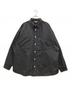 COOTIE PRODUCTIONSクーティープロダクツ）の古着「Garment Dyed Ripstop Check L/S Shirt」｜ブラック