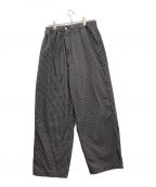 COOTIE PRODUCTIONSクーティープロダクツ）の古着「Garment Dyed Ripstop Check Easy Pants」｜ブラック