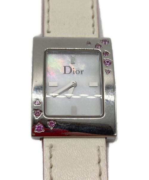 Christian Dior（クリスチャン ディオール）Christian Dior (クリスチャン ディオール) 腕時計 マリススクエア ホワイトシェルの古着・服飾アイテム