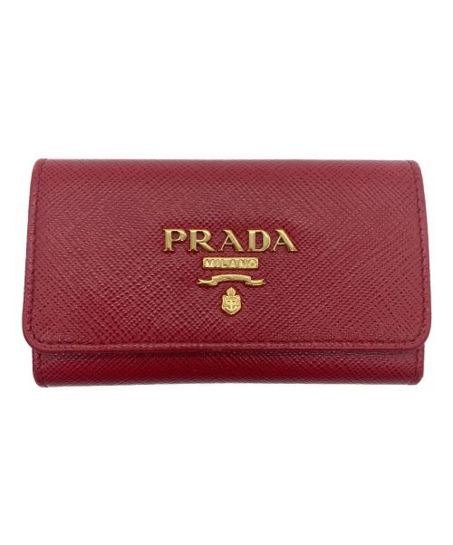 PRADA（プラダ）PRADA (プラダ) 4連キーケース サフィアーノメタル レッドの古着・服飾アイテム