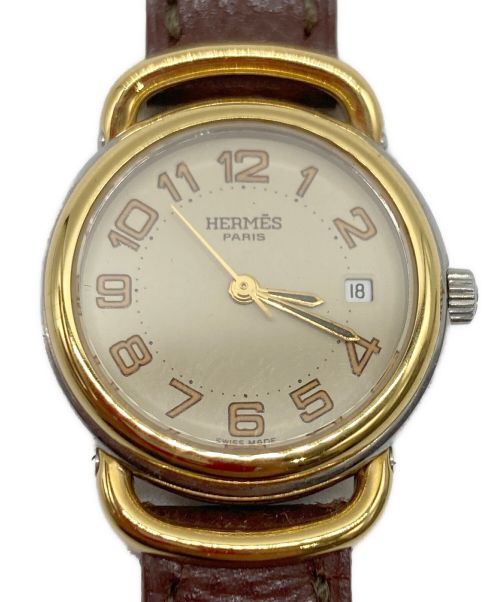 HERMES（エルメス）HERMES (エルメス) 腕時計 ブルマン ベージュの古着・服飾アイテム