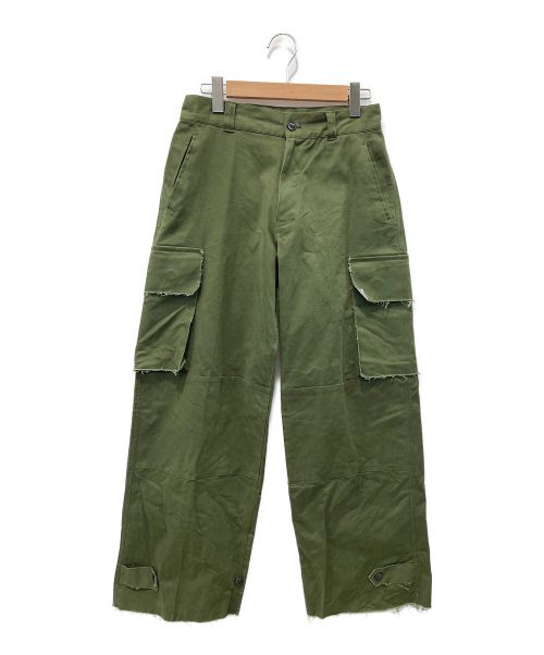 soerte（ソエルテ）soerte (ソエルテ) Wide straight military pants オリーブ サイズ:2の古着・服飾アイテム