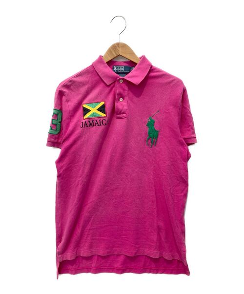 POLO RALPH LAUREN（ポロ・ラルフローレン）POLO RALPH LAUREN (ポロ・ラルフローレン) ジャマイカデザインポロシャツ ピンク サイズ:Mの古着・服飾アイテム