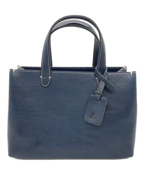 土屋鞄（ツチヤカバン）土屋鞄 (ツチヤカバン) ハンディトートバッグ ブルーの古着・服飾アイテム