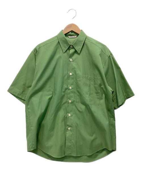 AURALEE（オーラリー）AURALEE (オーラリー) WASHED FINX TWILL BIG HALF SLEEVED SHIRT グリーン サイズ:3の古着・服飾アイテム