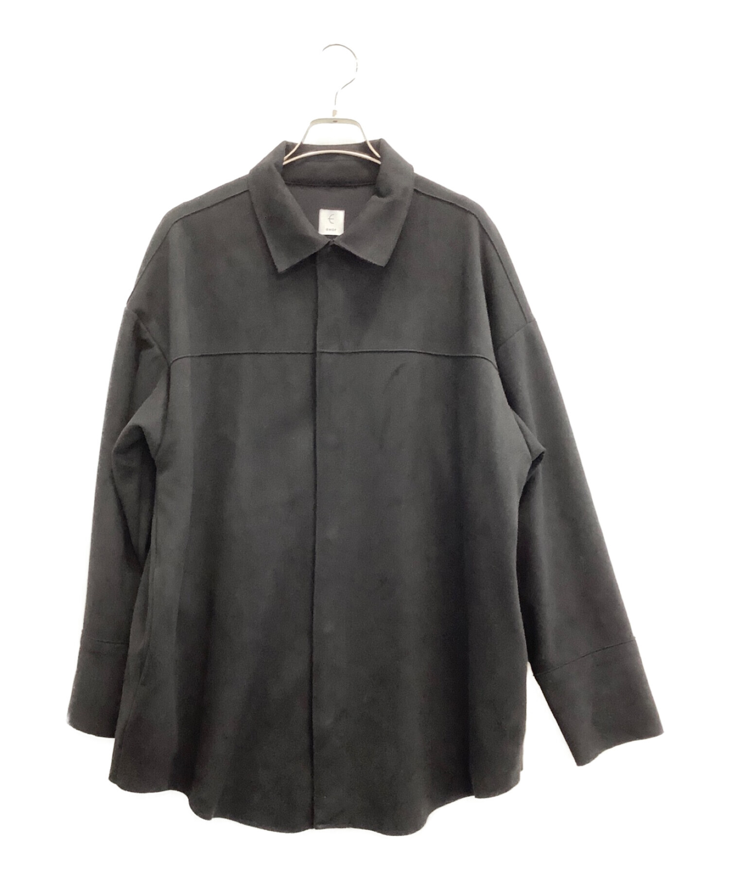 ENOF (イナフ) オーバーサイズスウェードシャツ ブラック サイズ:FREE
