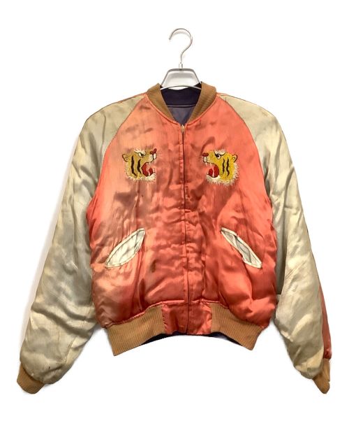 不明（不明）不明 (フメイ) ヴィンテージスーベニアジャケット ピンク/ネイビー サイズ:なしの古着・服飾アイテム
