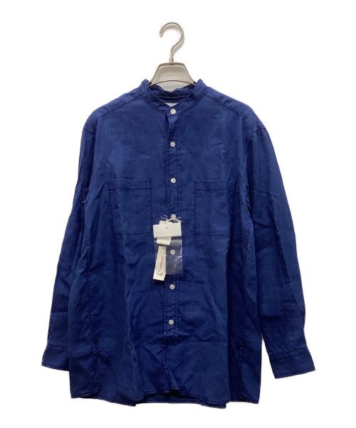 HOMESPUN（ホームスパン）HOMESPUN (ホームスパン) リネンシャツ ネイビー サイズ:Ｓ 未使用品の古着・服飾アイテム