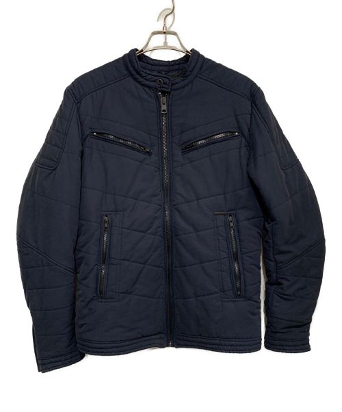DIESEL（ディーゼル）DIESEL (ディーゼル) ノーカラー中綿ジャケット ネイビー サイズ:Lの古着・服飾アイテム