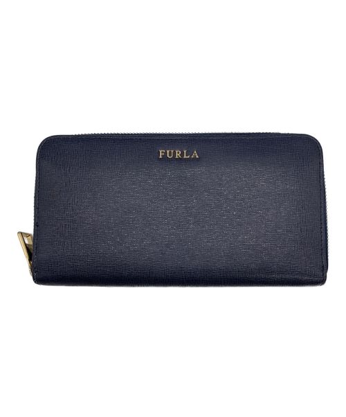 FURLA（フルラ）FURLA (フルラ) ラウンドファスナー財布 ネイビーの古着・服飾アイテム