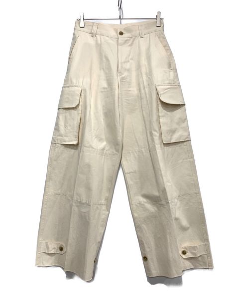 soerte（ソエルテ）soerte (ソエルテ) Wide straight military pants アイボリー サイズ:SIZE1の古着・服飾アイテム