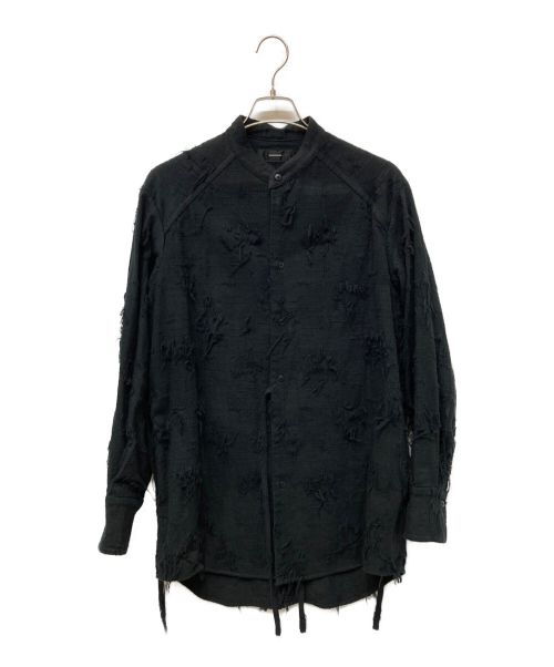 MINUS（マイナス）MINUS (マイナス) BORO SHIRT JACKET ブラック サイズ:46の古着・服飾アイテム