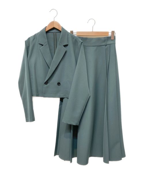 HARE（ハレ）HARE (ハレ) ショートジャケット×プリーツスカート グリーン サイズ:FREEの古着・服飾アイテム