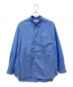 Graphpaperグラフペーパー）の古着「Broad L/S Oversized Regular Collar Shirt」｜ブルー