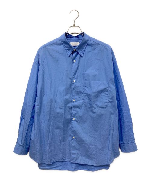 Graphpaper（グラフペーパー）Graphpaper (グラフペーパー) Broad L/S Oversized Regular Collar Shirt ブルー サイズ:Fの古着・服飾アイテム